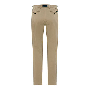 Eurex | Flat-Front-Hose mit Bestformer Bund | Baumwollhose | Kurze Leibhhe | Beige