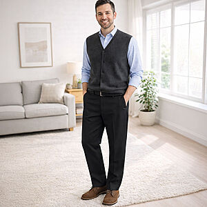 Kombi Reisehose Teflon Fleckschutz | Farbe schwarz