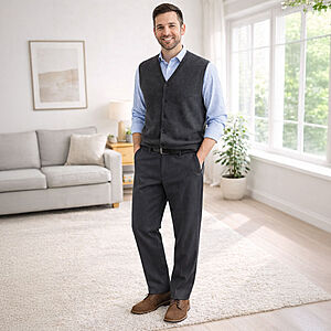 Kombi Reisehose Teflon Fleckschutz | Farbe mittelgrau