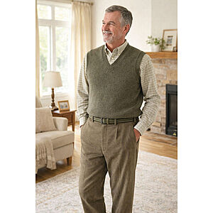 Aubi | Original Trelana Wollcord-Hose | Mit elastischem Komfortbund | Farbe beige-braun