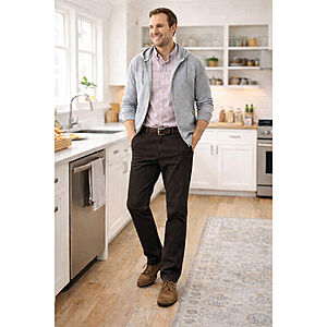 m.e.n.s. | B�gelfreie Ausstatter-Freizeithose aus Pima-Cotton | Schwarz