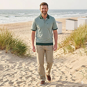 Luigi Morini | Bequeme Schlupfhose mit Gummizug | Farbe beige