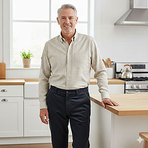 Luigi Morini | Bequeme Cord-Schlupfhose | Blau