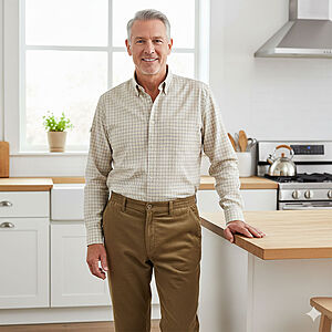 Luigi Morini | Bequeme Cord-Schlupfhose | Beige