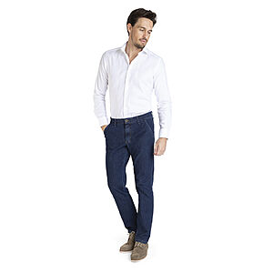 Club of Comfort | Flat-Front Jeans | Jeansblau