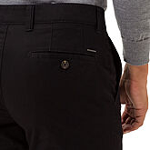 Eurex bei Brax | Flat-Front-Chino (Hose ohne Bundfalten) | Pima Cotton | Kurzleib Modell | Schwarz