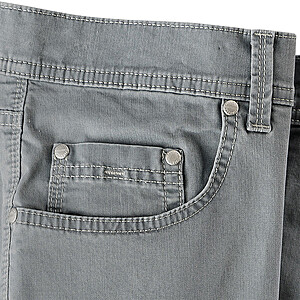 Pioneer | Baumwoll 5-Pocket Bermuda | Mit kurzer Leibhhe | Blaugrau