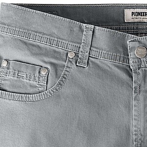 Pioneer | Baumwoll 5-Pocket Bermuda | Mit kurzer Leibhhe | Blaugrau