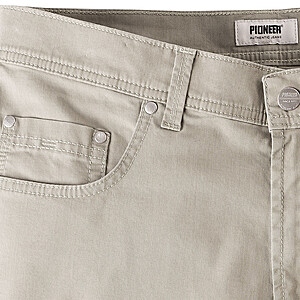 Pioneer | Baumwoll 5-Pocket Bermuda | Mit kurzer Leibhhe | Farbe natur