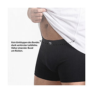Ceceba | Sport-Slip 3er Pack | Konvex | Elastische Baumwolle | Schwarz