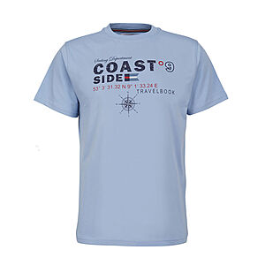 BRIGG | Elastisches T-Shirt | Coast Side | Rundhals | Hellblau