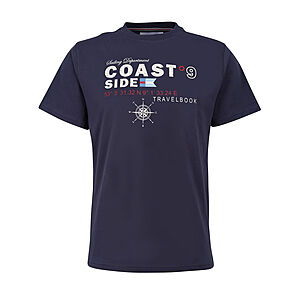 BRIGG | Elastisches T-Shirt | Coast Side | Rundhals | Navy