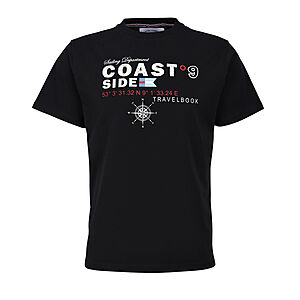 BRIGG | Elastisches T-Shirt | Coast Side | Rundhals | Schwarz