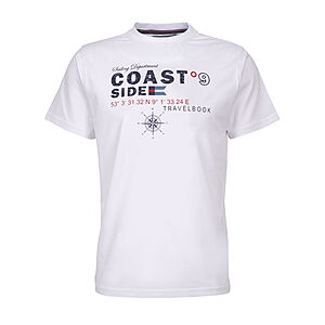 BRIGG | Elastisches T-Shirt | Coast Side | Rundhals | Weiss