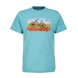 BRIGG | Elastisches T-Shirt | Travel Bike | Rundhals | Aqua