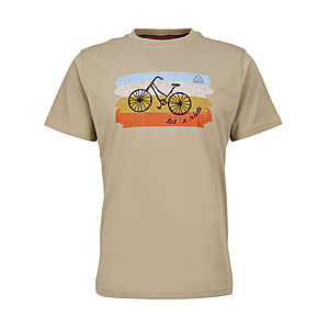 BRIGG | Elastisches T-Shirt | Travel Bike | Rundhals | Beige
