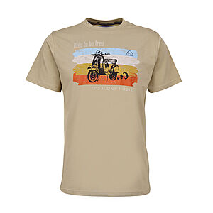 BRIGG | Elastisches T-Shirt | Travel Ride | Rundhals | Beige
