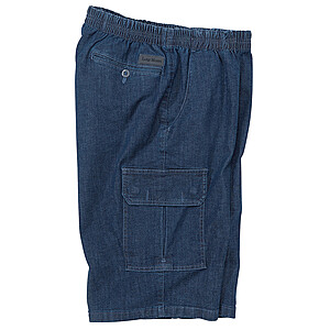 Luigi Morini | Bequeme Schlupfjeans Bermuda | Farbe blau