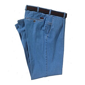 Aubi | Bundfaltenjeans | Kurze Leibhhe (Tiefbund) | Farbe bleach