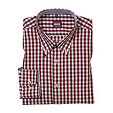 Button Down Hemd Bügelfrei | Farbe rot Karo