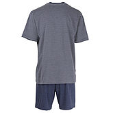 Ceceba | Schlafanzug Halbarm | V-Kragen | Blau Ringel