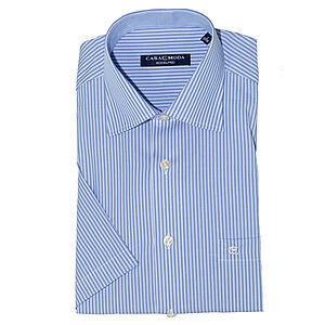 Casa Moda | City Hemd Halbarm bgelfrei | Hellblau Streifen