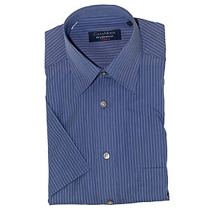 Casa Moda | City Hemd Halbarm bgelfrei | Marineblau Streifen