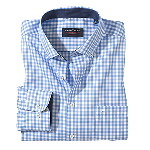 Casa Moda | City-Hemd bgelfrei | Button-down Kragen | Blau-Karo