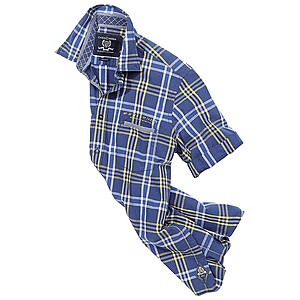 Casa Moda Club Halbarmhemd Farbe blau gelb