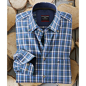  Casa Moda | Freizeithemd | Button down Kragen | Farbe blau kariert