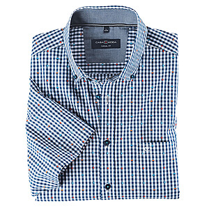 Casa Moda | Baumwolle Halbarmhemd | Button-down-Kragen | Marine Karo