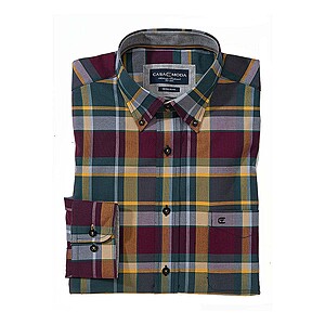 Casa Moda | Hemd Button-Down-Kragen | Farbe bordeaux Karo