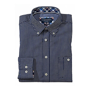 Casa Moda | Hemd | Button down Kragen | Farbe marine Karo