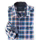 Casa Moda | Herbstliches Männerhemd | Baumwolle | Kent-Kragen | Blau Karo