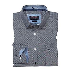 Casa Moda | Premium-City-Hemd | Button down Kragen | Marine bedruckt