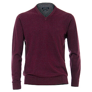 Casa Moda | Pullover mit V-Ausschnitt | Pima-Cotton | Burgund