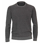 Casa Moda | Rundhals Pullover | Baumwolle  mit Wabenstruktur | Farbe Grau