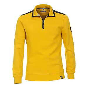 Casa Moda | Sweat-Shirt | Troyer-Kragen | Pflegeleicht | Gelb
