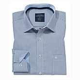 Casa Moda | Bügelfreies Business Hemd | Kent Kragen | Weiß blaue Streifen