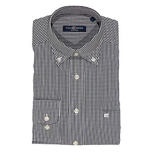 CasaModa | Bgelfreies Hemd | Button-Down-Kragen | Baumwolle | Schwarz Vichy-Karo