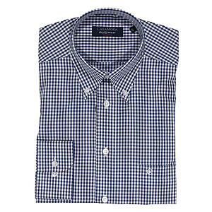 CasaModa | City-Hemd | Button-Down-Kragen | Bgelfreie Baumwolle | Blau Vichy Karo