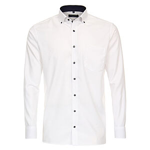 CasaModa | Cityhemd | Bgelfreie Baumwolle | Button-Down-Kragen | Weiss Struktur