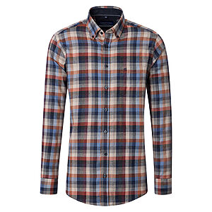 CasaModa | Flanell-Hemd | Baumwolle | Comfort Fit | Button-down-Kragen | Multicolour Karo