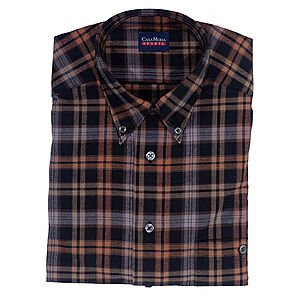 CasaModa | Flanell-Hemd | Baumwolle | Schwarz Terra Karo