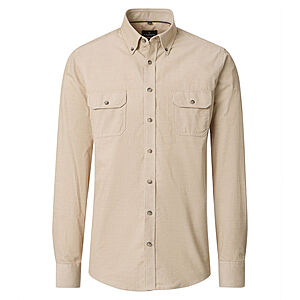 CasaModa | Freizeithemd | Baumwollcord | Button-Down-Kragen | Beige