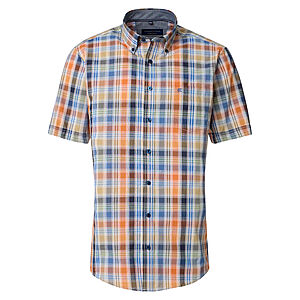 CasaModa | Freizeithemd Kurzarm | Baumwolle | Multicolour Karo
