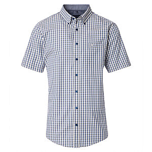 CasaModa | Halbarmhemd | Button-down-Kragen | Baumwolle | Vichy Karo Schilf