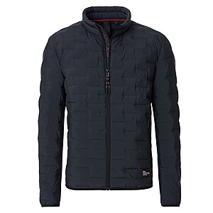 CasaModa | Hybridjacke im Material-Mix | Marine