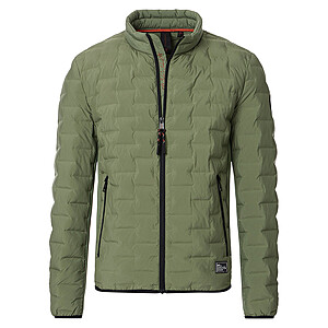 CasaModa | Hybridjacke im Material-Mix | Schilf