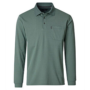 CasaModa | Langarm Polohemd mit Brusttasche, pflegeleicht | Gr�n